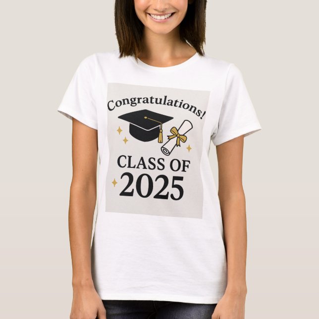 T-shirt Classe de fin d'études de 2025 - Graduat scolaire (Devant)