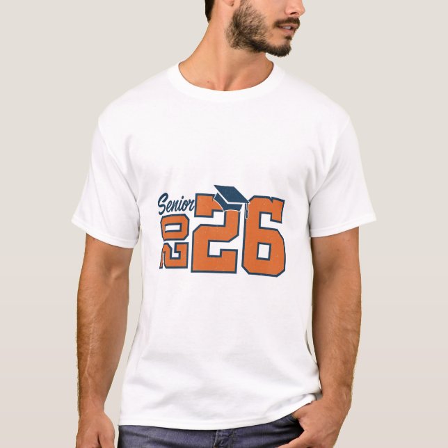 T-shirt Classe de fin d'études de 2026 Design de style rét (Devant)