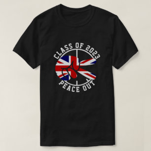 T-shirt Classe De Graduation De 2025 Peace Out UK Graduate