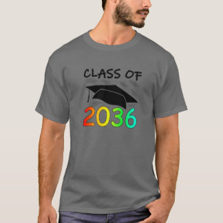 T-shirt Classe De Graduation De 2036 Imprimés À La Main Es
