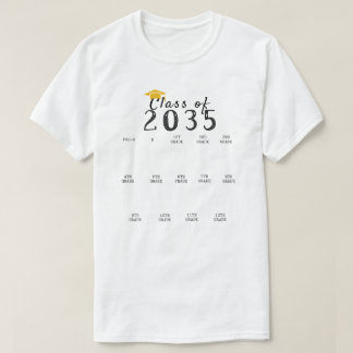 T-shirt Classe de Graduation d'empreinte manuscrite de 203