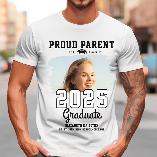 T-shirt Classe de parents fiers de 2025 Diplômé Senior (Créateur téléchargé)