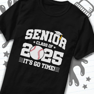 T-shirt Classe d'équipe de baseball de 2025 Graduation Sen