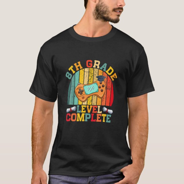 T-shirt Classe Des Jeux Vidéos 2022 8E Niveau Complet (Devant)