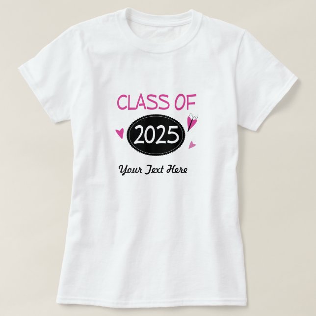 T-shirt Classe du papillon 2025 licencié (Design devant)