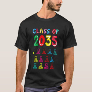 T-shirt Classe Enfants De 2035 Grandir Avec Moi Graduation
