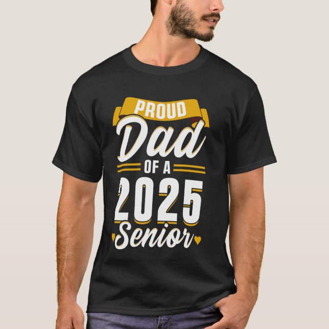 T-shirt Classe Jaune de 2025 Senior Graduation Funny Senio (Devant)