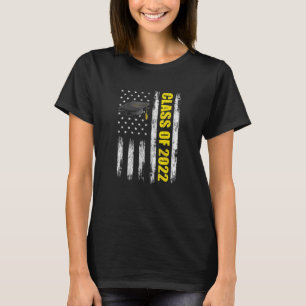 T-shirt Classe Of 2022 Graduate Hommes Drapeau Américain G