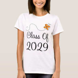 T-shirt Classe orange de papillon de 2029