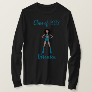 T-shirt Classe personnalisée de la jupe majorette Teal