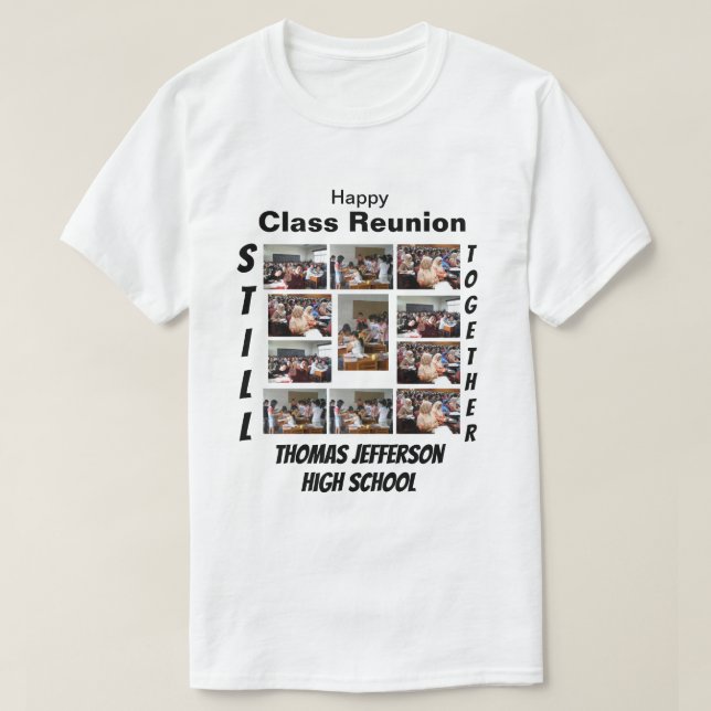 T-shirt Classe personnalisée Réunion 11 Photo Collage T-Sh (Design devant)