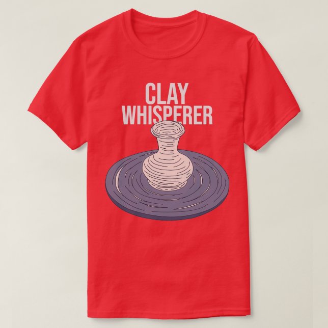 T-shirt Classe Poterie Argile Whisperer Texte Clayware (Design devant)