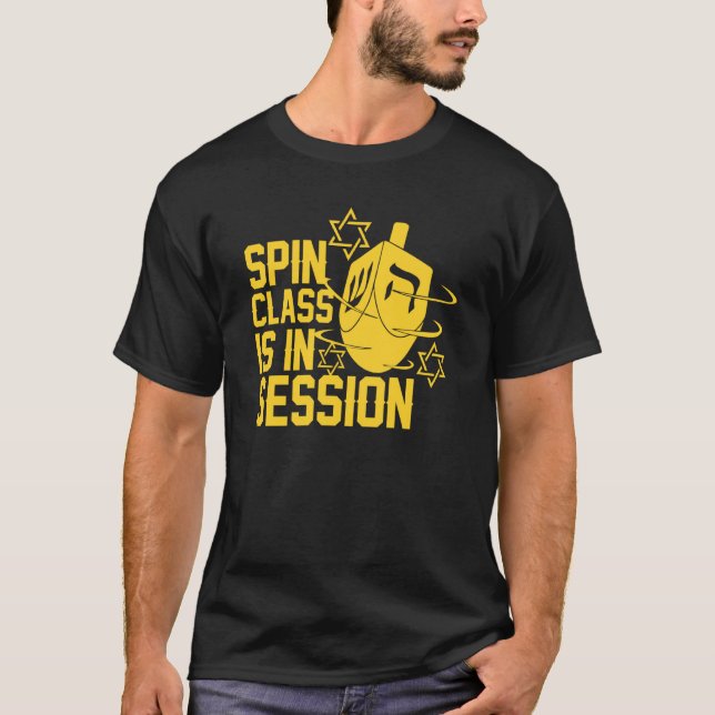 T-shirt Classe Spin En Session Dreidel Funny Jewish Hanu (Devant)