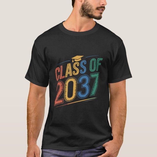 T-shirt Classe super de 2037 Grow With Me, retour à l'écol (Devant)
