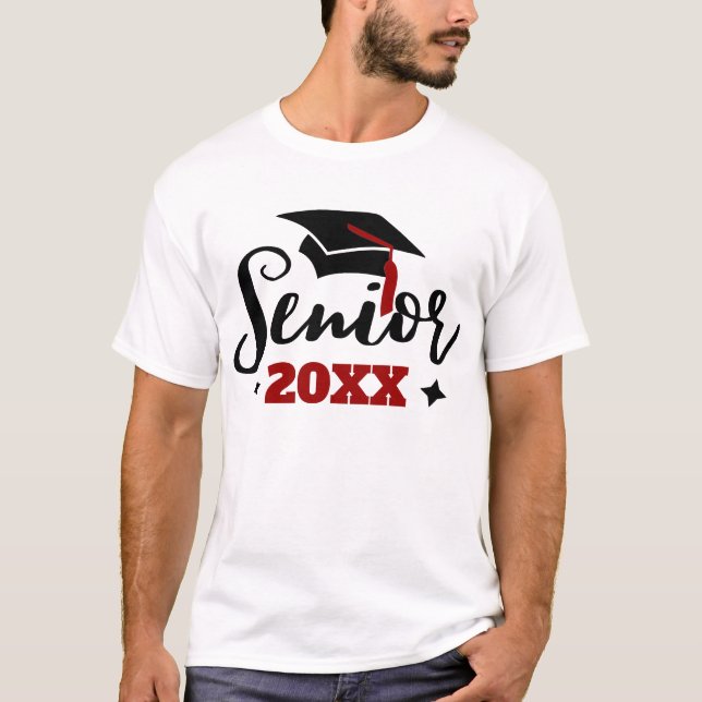 T-shirt Classe supérieure de 2023 année de graduation noir (Devant)