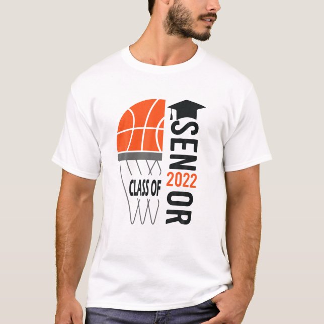 T-shirt Classe Supérieure De Basketball De Graduation 2022 (Devant)