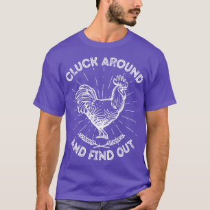 T-shirt Classez Autour Et Découvrez Funny Rooster Mème Pun