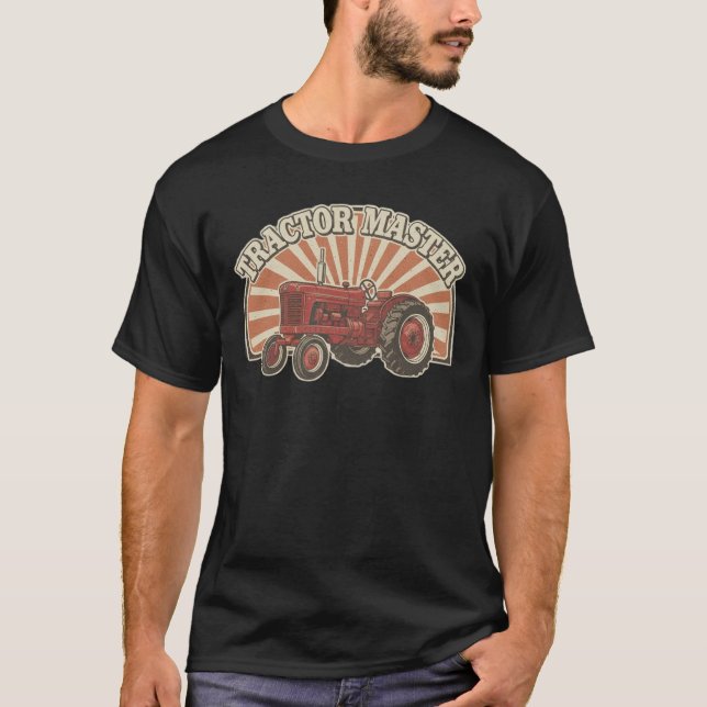 T-shirt Classic American Tractor Retro (Devant)