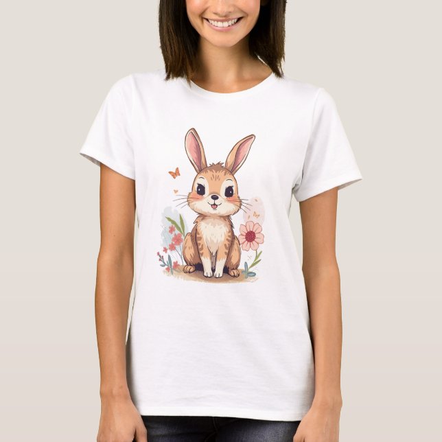 T-shirt Classic Bunny Design -Minimalistic (Devant)