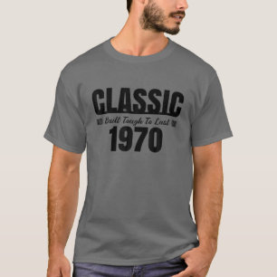 T-shirt Classic Construit Jusqu'À Dernier 1970 Né Voitur