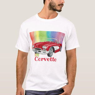 T-shirt 'Classic Corvette Convertible Aquarelle Art