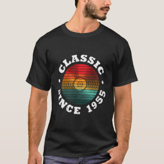 T-shirt Classic Depuis 1955 Retro Vinyl Record 68 Ans