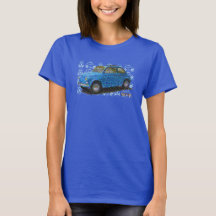 Classic Fiat 500 en bleu