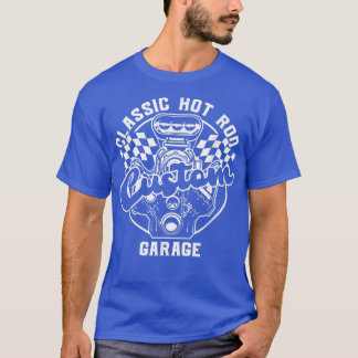 T-shirt Classic Hot Rod Garage Old Retro American Automobi