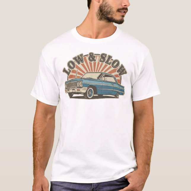 T-shirt Classic Retro american car (Devant)