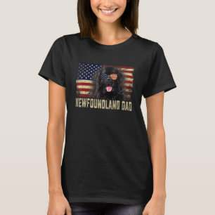 T-shirt Classic Retro Usa Drapeau Terre-Neuve Papa Pères D