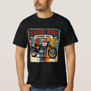 T-shirt Classic Ride Légendaire Depuis 1975 Vintage Motorc