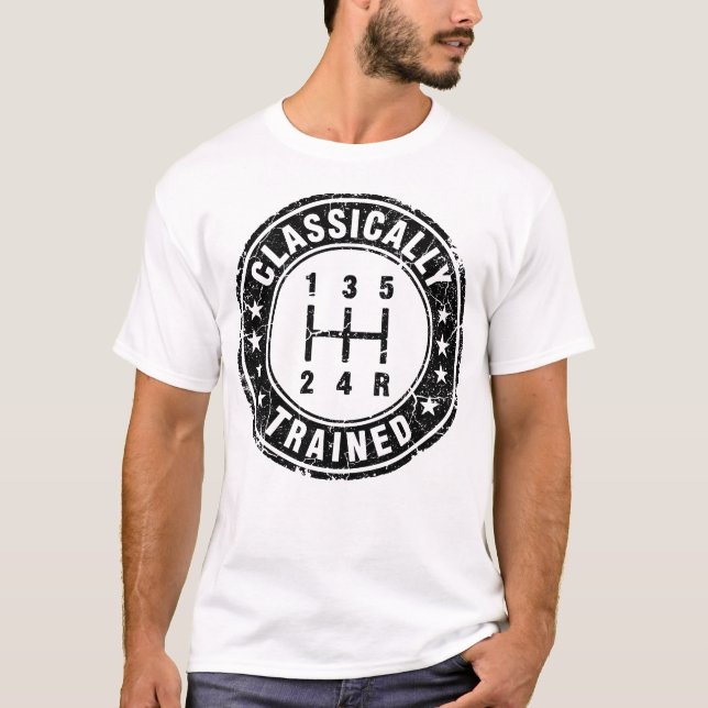 T-shirt Classically Trained Car Guy Manual Transmission (Devant)
