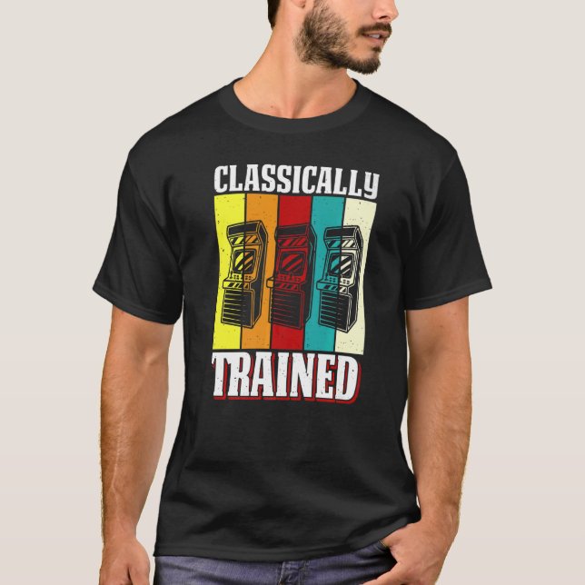 T-shirt Classically Trained Retro 80s Arcade Video Gaming  (Devant)