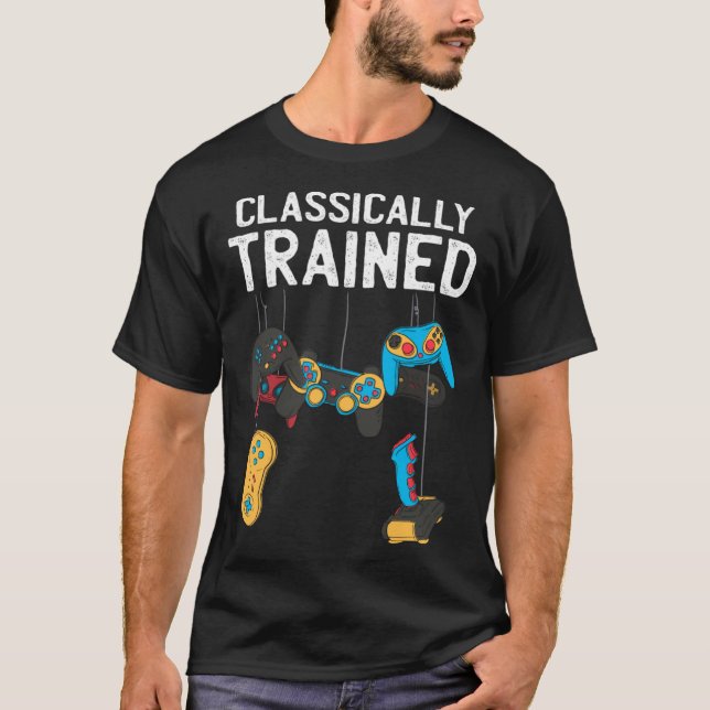 T-shirt Classically Trained Retro Video and Computer Gamin (Devant)