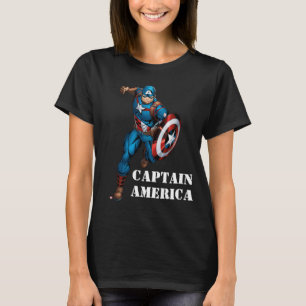 T-shirt Classique Avengers   Capitaine America avance