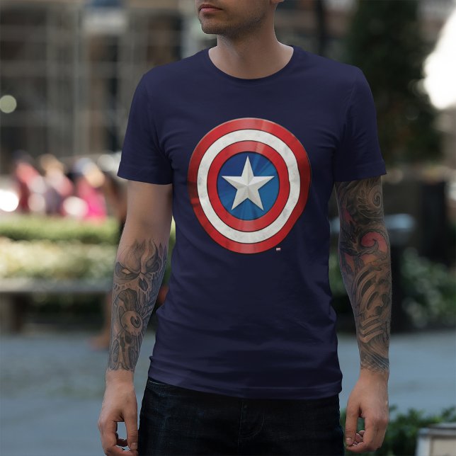 T-shirt Classique Avengers | Captain America Brusted Shiel (Créateur téléchargé)