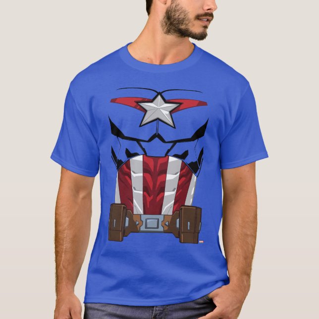 T-shirt Classique Avengers | Costume de poitrine Captain A (Devant)