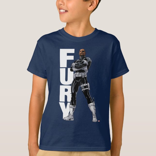 T-shirt Classique Avengers | Nick Fury Bras Croisés (Devant)