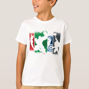 T-shirt Classique Avengers   Silhouettes Paint Swatch
