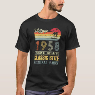 T-shirt Classique D'Anniversaire vintage Né En 1958 Pa Ori
