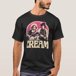 T-shirt classique de la bande de crème