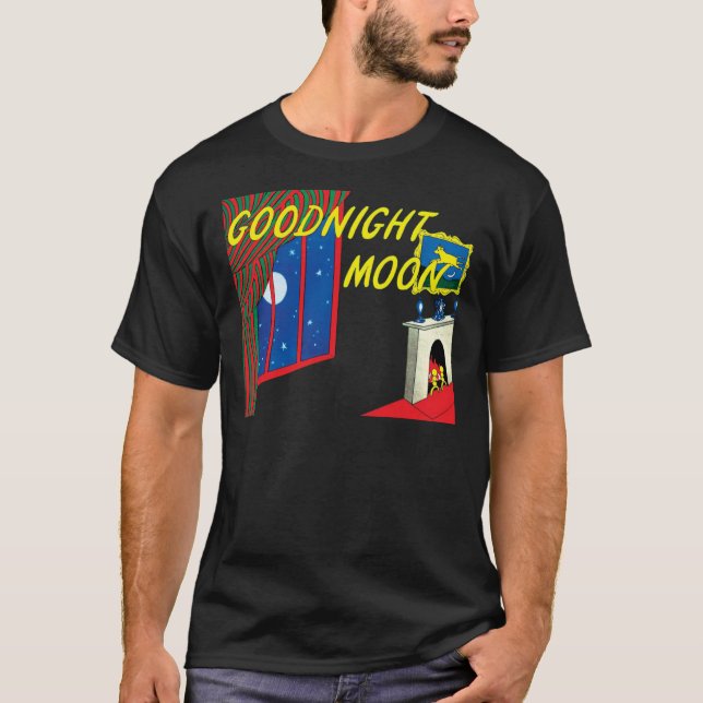 T-shirt classique de la lune de bonne nuit (Devant)