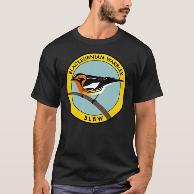 T-shirt classique de la Paruline noire (Devant)