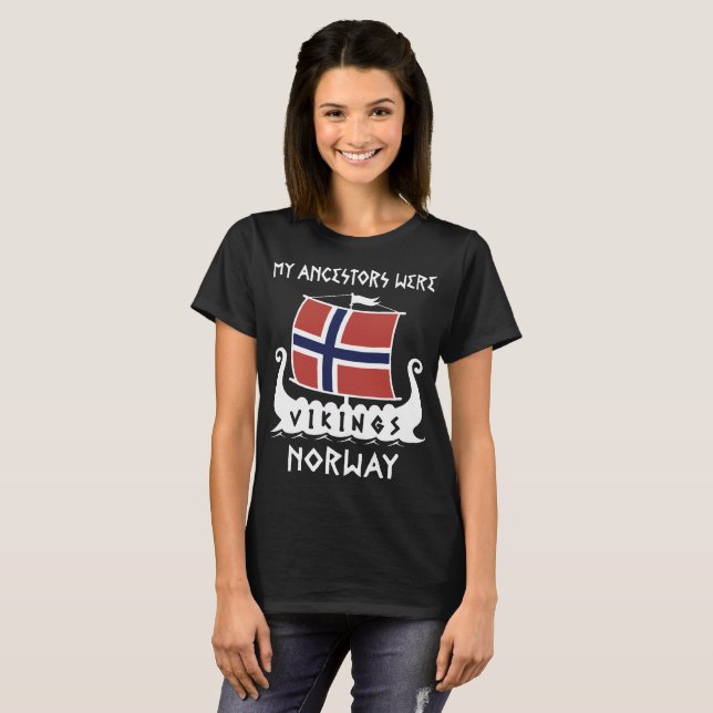 T-shirt classique de Vikings Norvège Norvège (Devant entier)