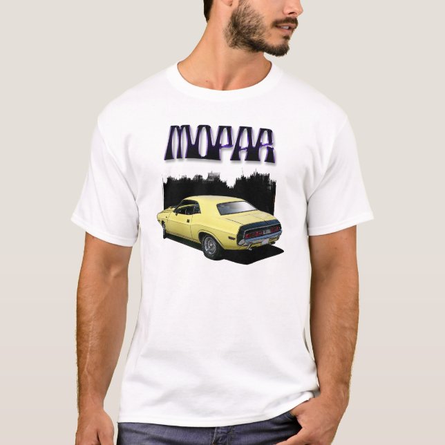 T-shirt classique de voiture de challengeur de (Devant)