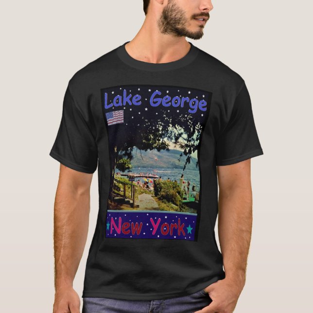 T-shirt classique du lac George NY (Devant)