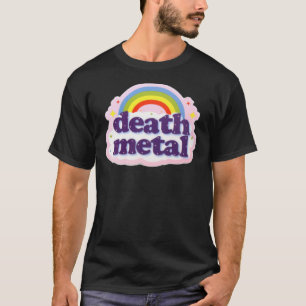 T-shirt classique en métal mort arc-en-ciel