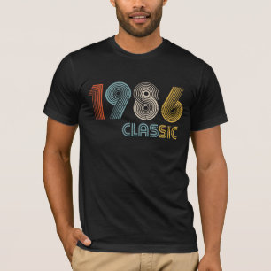 T-Shirt Classique Fabriqué en 1986 Cadeau d'annive