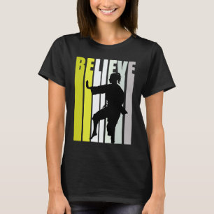 T-shirt Classique Jaune Rétro Femme Croyez Karaté Motivati