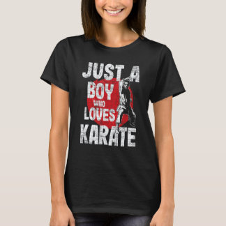 T-shirt Classique Juste Un Garçon Qui Aime Le Karaté - Art